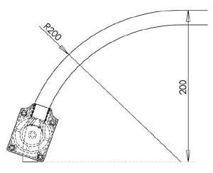 Bocht naar muur 200 mm