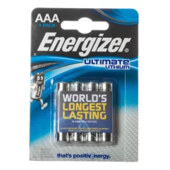 4x AAA Energizer Lithium batterijen L92