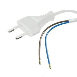 Netsnoer stroom aansluitkabel 230V 2 meter WIT