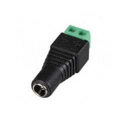 DC-Stekker 5.5 x 2.1mm vrouwelijk naar schroefaansluiting